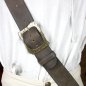 Preview: Einfacher Crossbelt in Antik-Braun (L) - 6 cm